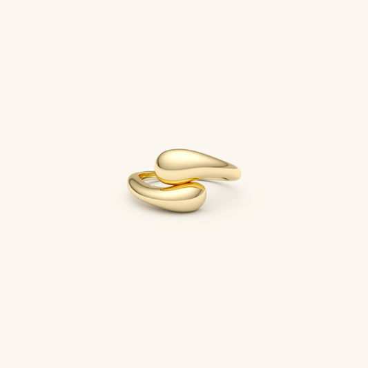 Sculpted Drop Ring