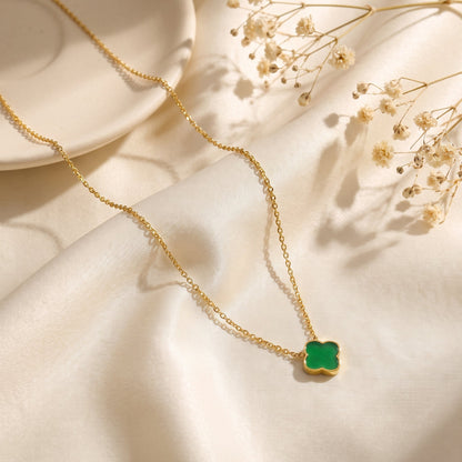 Green Rosette Necklace