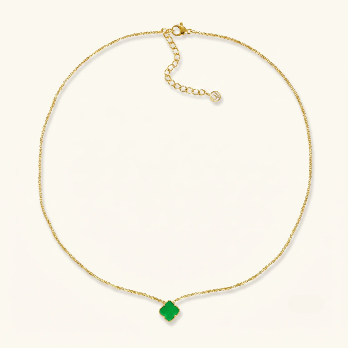 Green Rosette Necklace