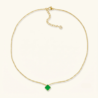 Green Rosette Necklace