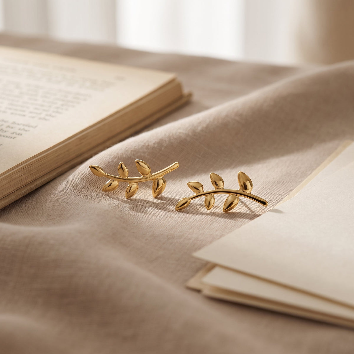 Leaf Vine Climber Earrings