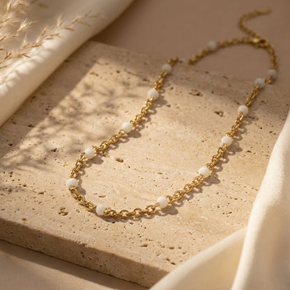 Pearl Station Chain Necklace