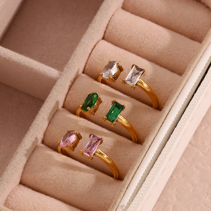 Dual Cut Crystal Ring