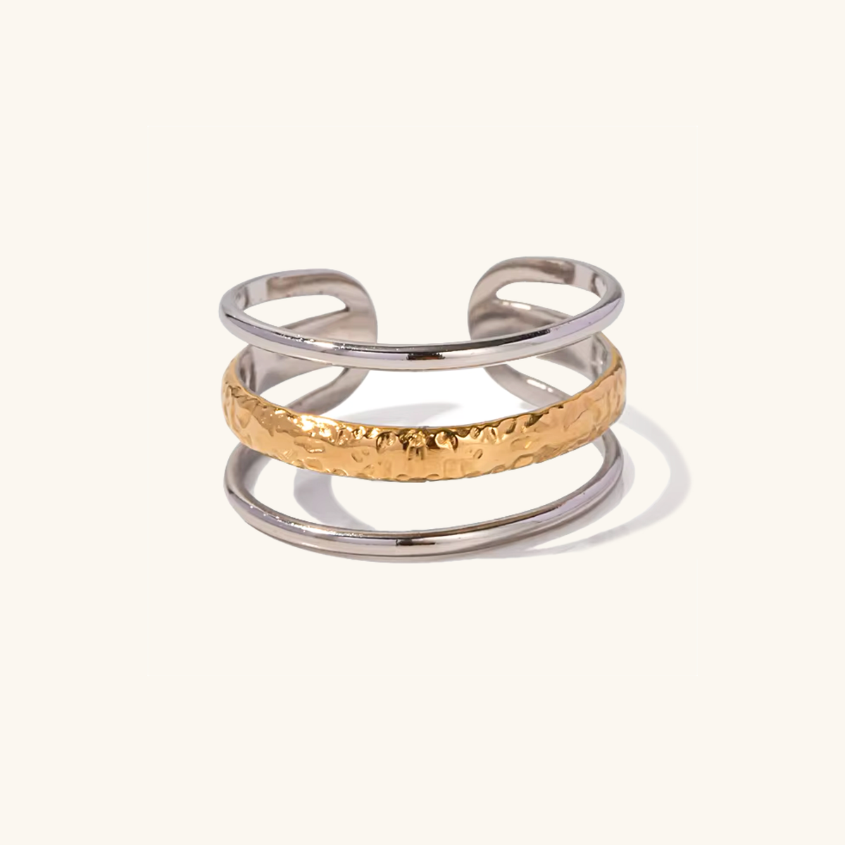 Triple Line Ring