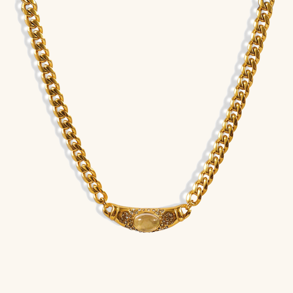 Gemstone Bar Necklace