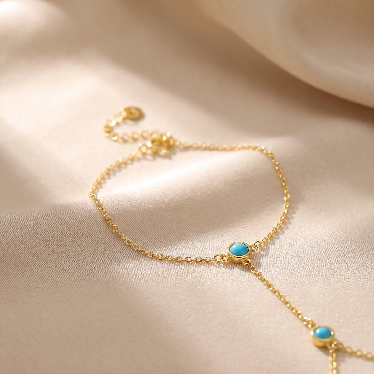 Blue Stone Hand Chain