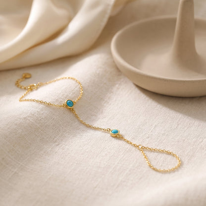 Blue Stone Hand Chain