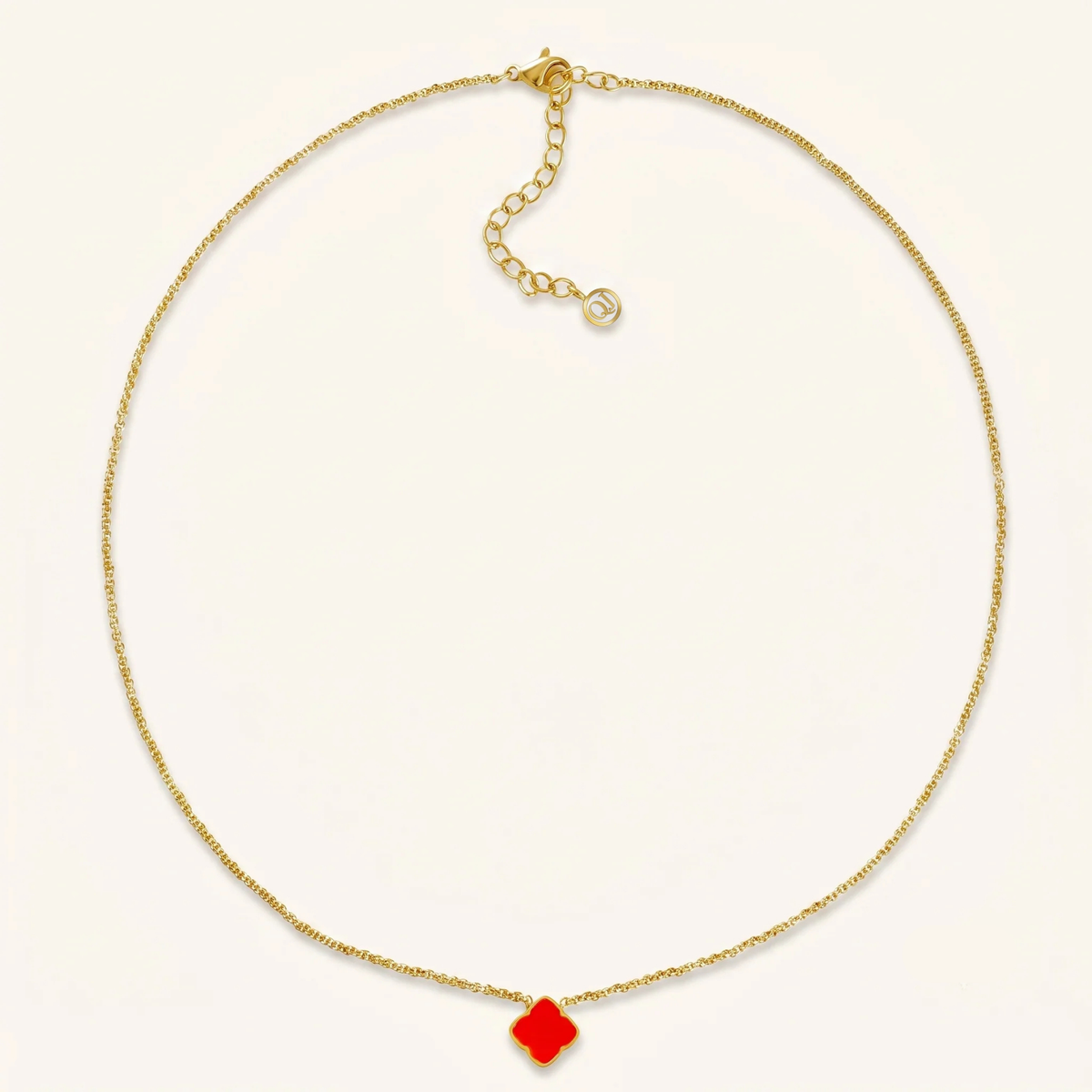 Red Rosette Necklace
