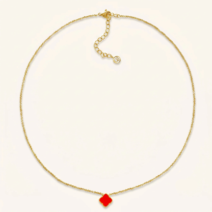 Red Rosette Necklace