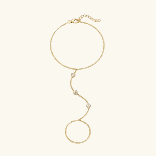 Triple Heart Hand Chain
