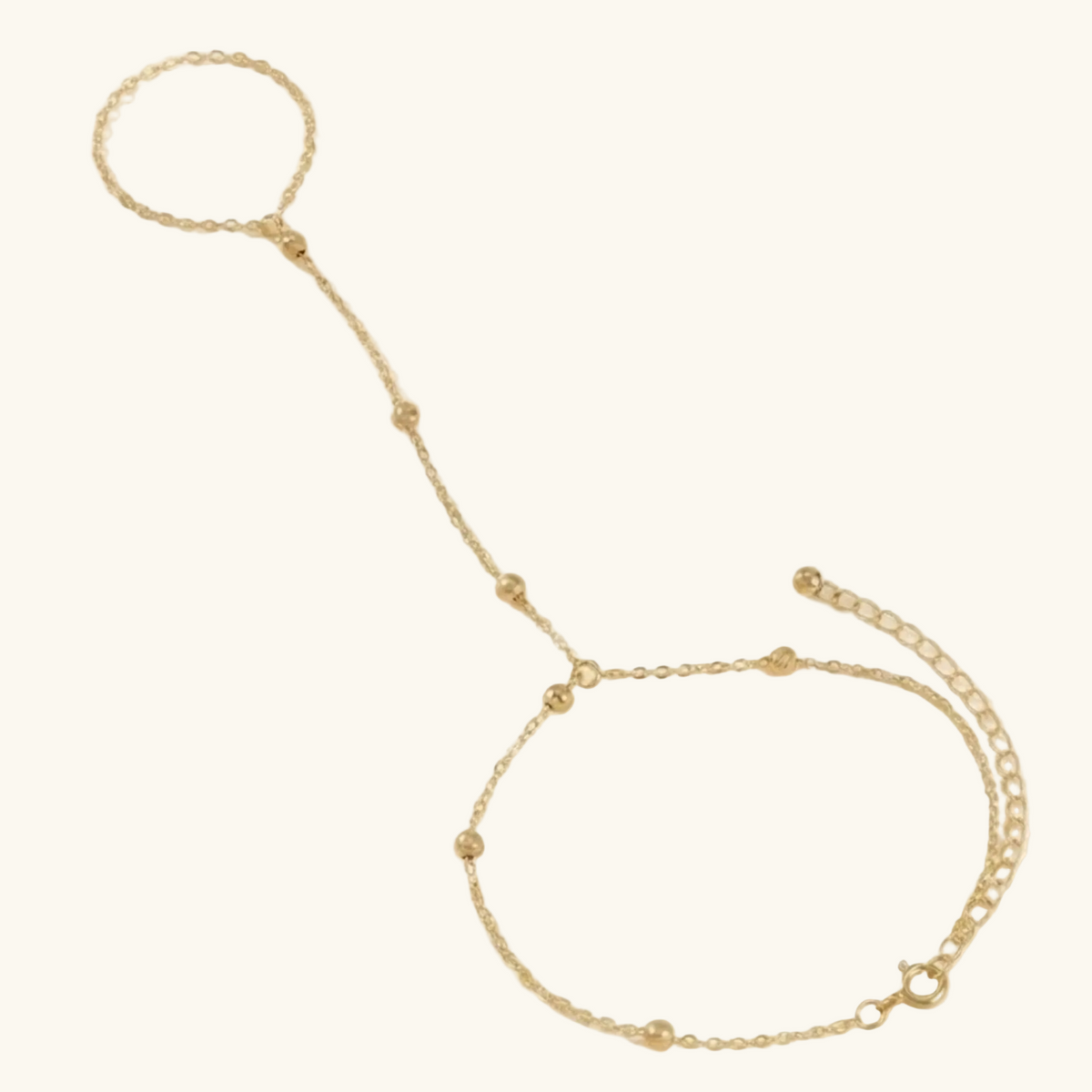 Minimal Beaded Hand Chain