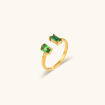 Dual Cut Crystal Ring