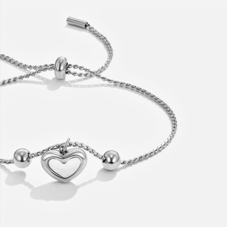 Open Heart Slider Bracelet