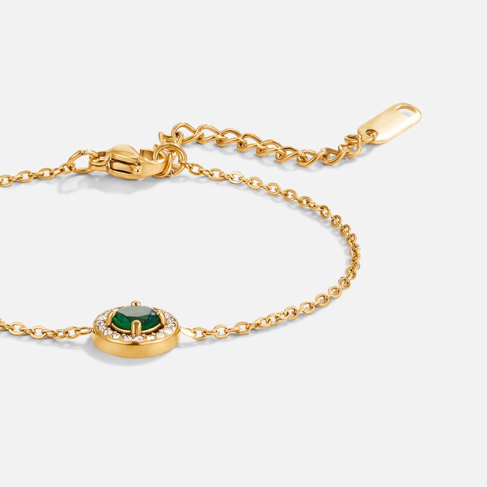 Emerald Halo Bracelet