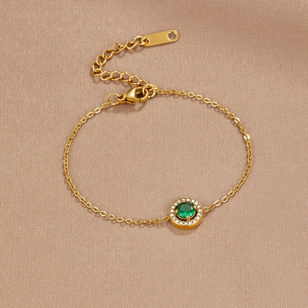Emerald Halo Bracelet