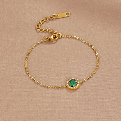 Emerald Halo Bracelet