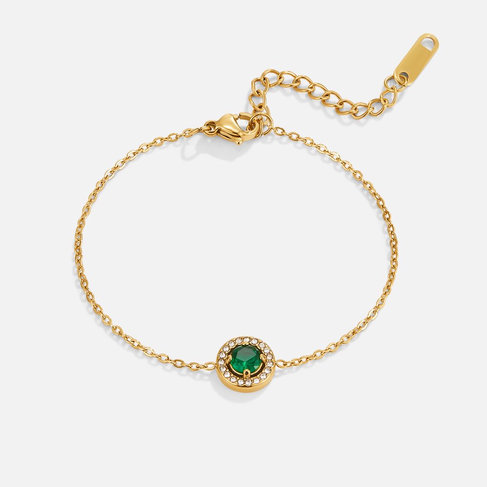 Emerald Halo Bracelet