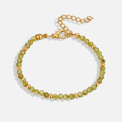 Perlenarmband mit Peridot