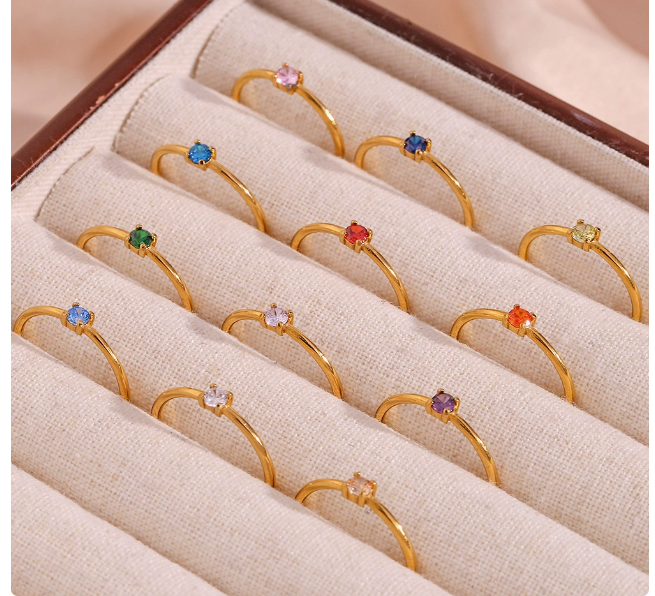 Birthstone Solitaire Ring