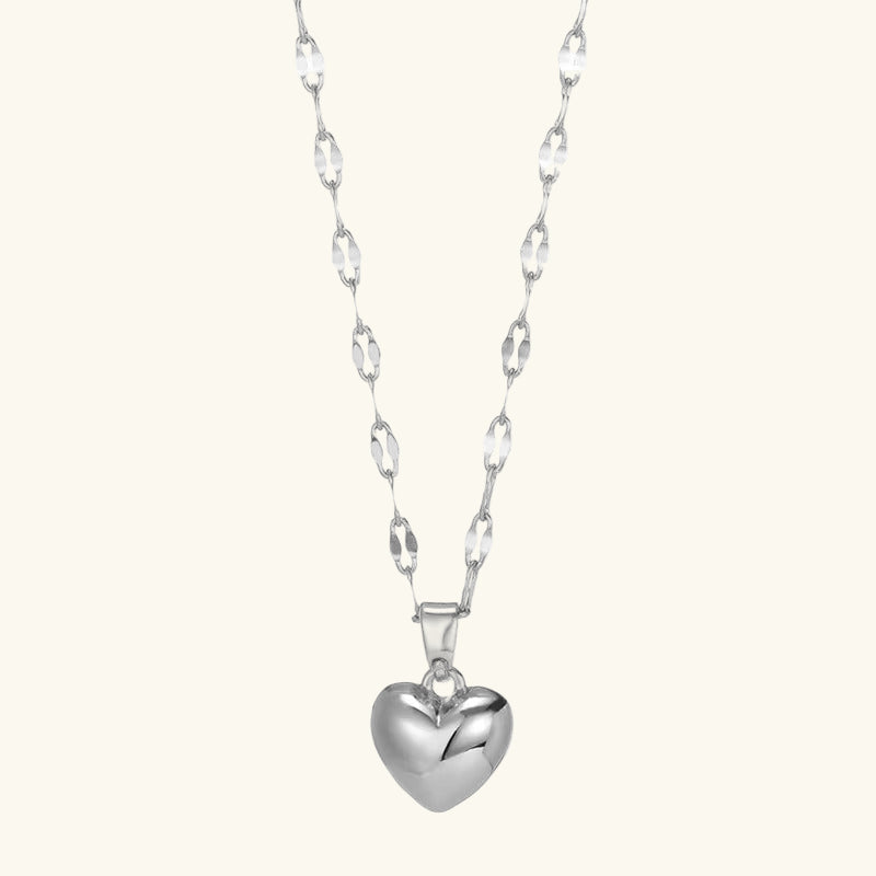 Puffy Heart Pendant Necklace