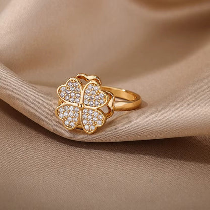 Crystal Flower Ring