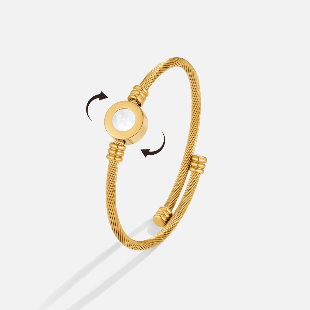 Melinda Gold Rotatable Bangle