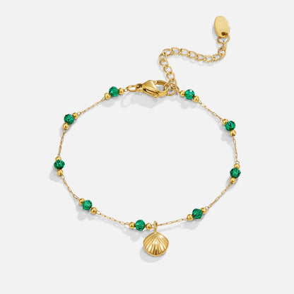 Emerald Shell Bracelet