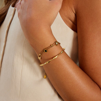 Twisted Imari Gold Bangle