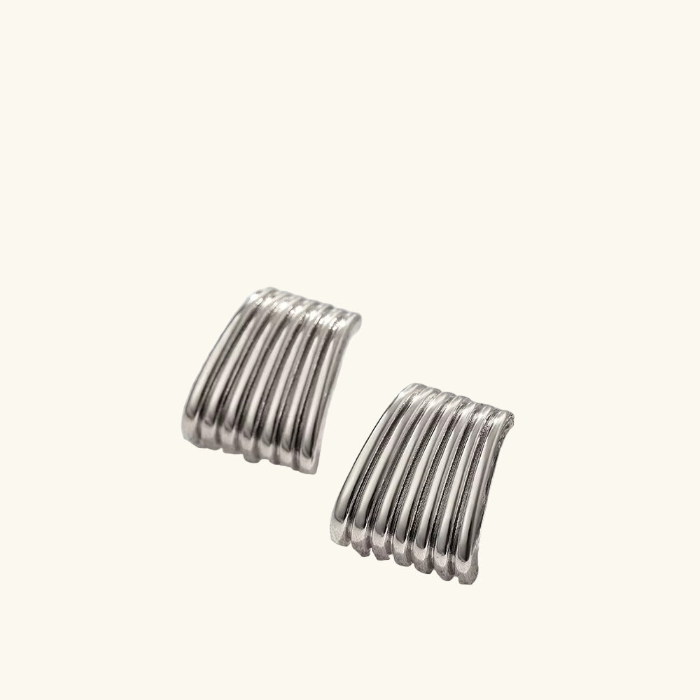 Ribbed Statement Earrings